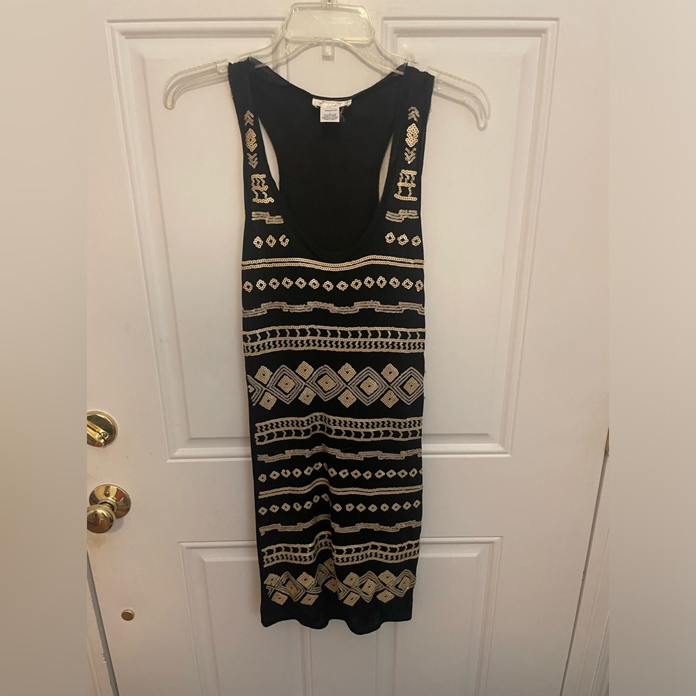 Black and Gold sequin Dress